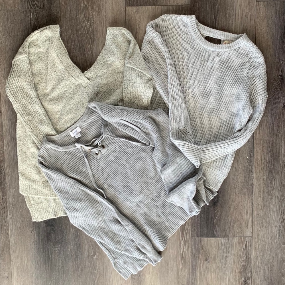 🚨 gray tone sweater bundle🚨